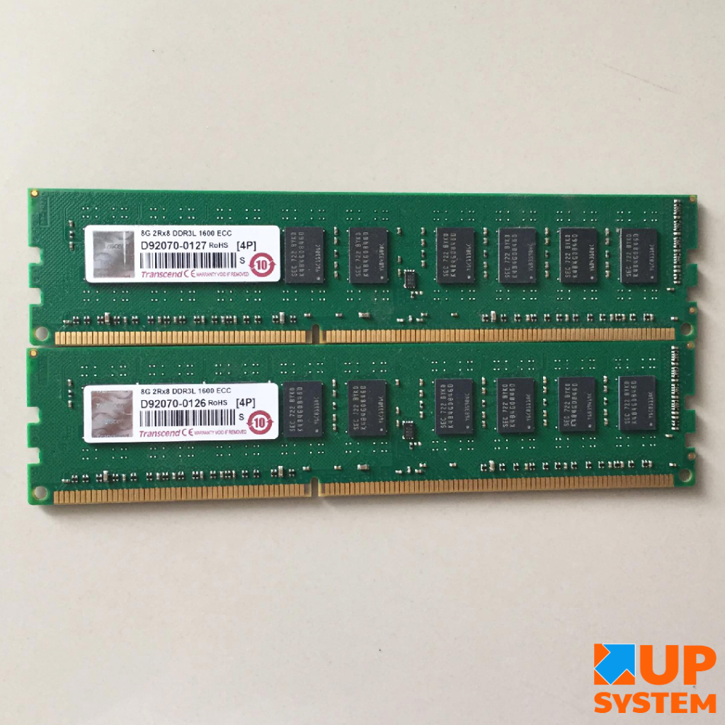 RAM 8GB / DDR3L / Transcend / 2Rx8 PC3L 1600 ECC / U-dimm (แรมมือ2)