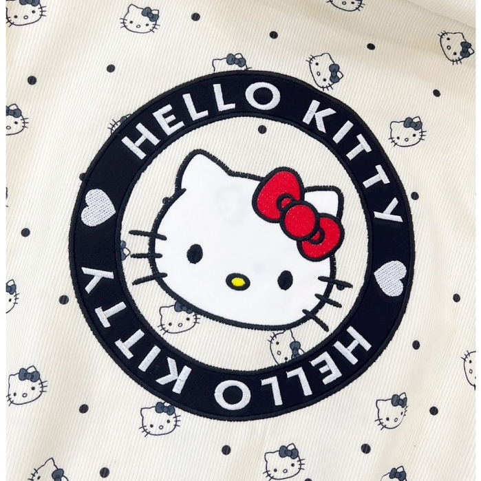 (มี3XL) สีครีม Cozy Creammy Set เซ็ต 2 ชิ้น เสื้อ jacket มีฮู้ดแขนยาวซิปหน้าผ้าลูกฟูกงานปัก + กางเกงขาสั้นจั๊ม - รูปที่ 5