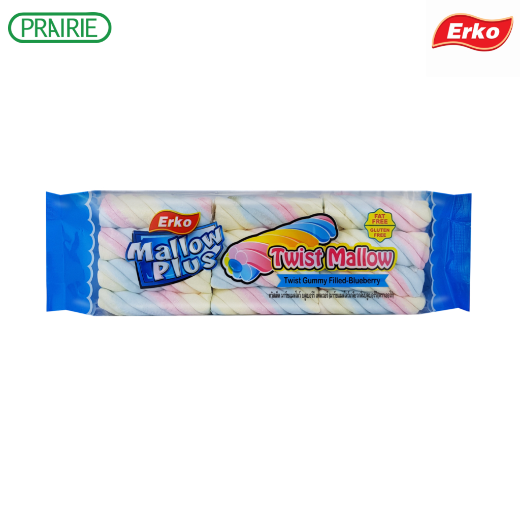 เออโก้ ทวิสต์ แมลโลว์ รสบลูเบอร์รี่ 180ก. / Erko Twist Mallow Blueberry 180g.