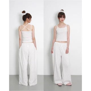 kome.offi กางเกงขายาวลายดอก รุ่น roselyn pant