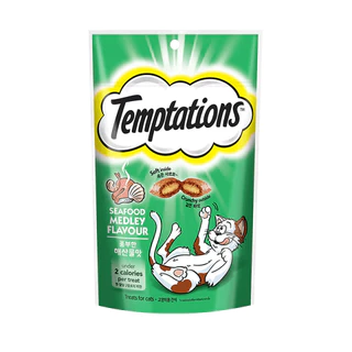Temptation เทมเทชันส์ ขนมแมวสอดไส้ แบบเฉพาะของอาหารแมว วิสกัส ขนาด 75 กรัม