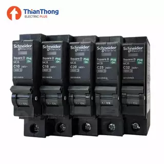 Schneider เซอร์กิต เบรกเกอร์ ลูกย่อย ชไนเดอร์ 1Pole 10A-32A 6kA Circuit Breaker Square D