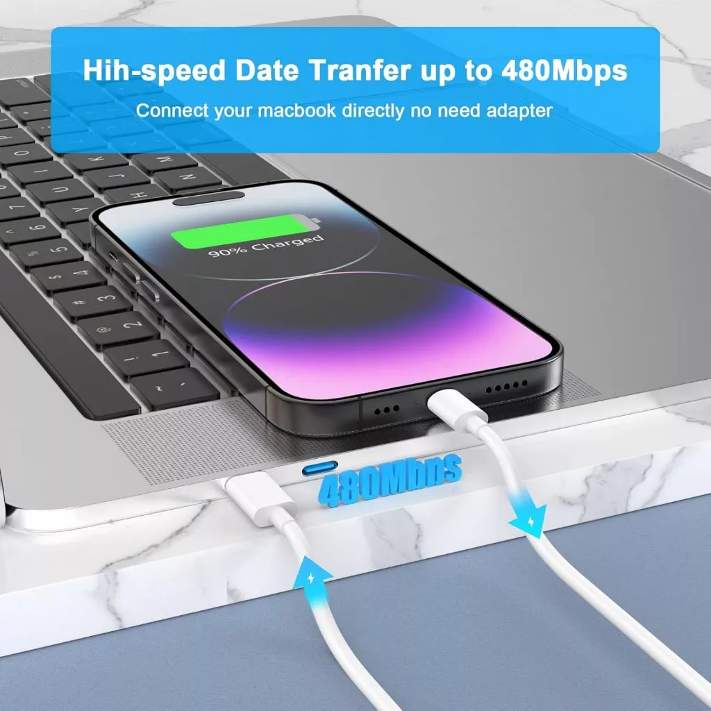 【รับประกัน 1 ปี】PD 30W 45W สายชาร์จ+หัวชาร์จ Fast Charger Type-C to Li สำหรับ i6 i7 i8 x xr i11 i12 i13 i14 thumbnail 4