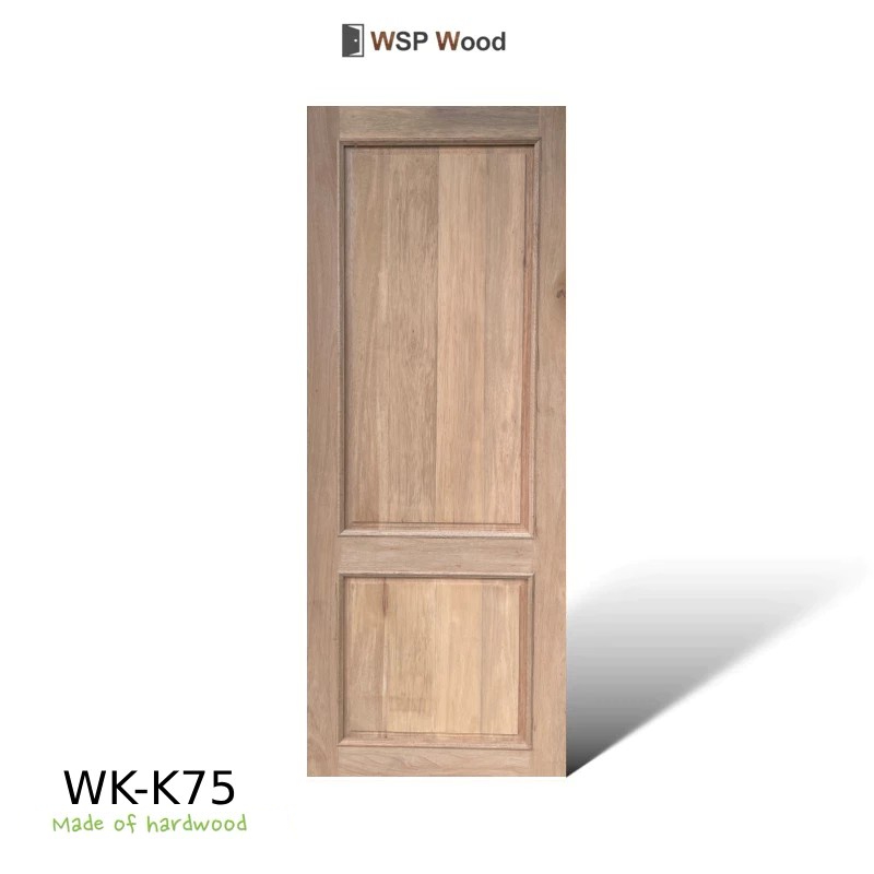บานประตู WK-K75 บานโมเดิร์น ไม้เนื้อแข็ง (ไม่รวมทำสี)