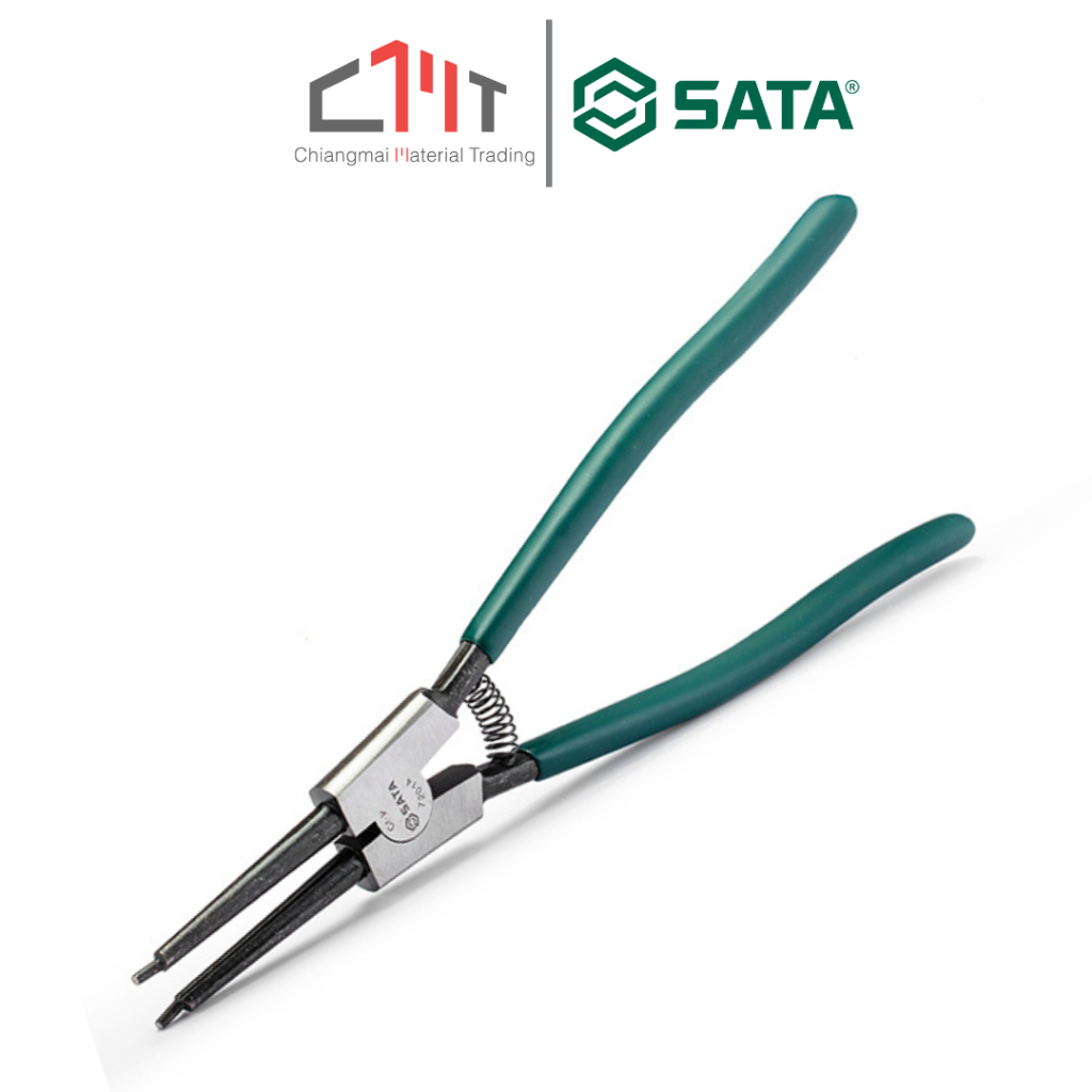 SATA คีมถ่างแหวน ปากตรง ขนาด 5" - 13" No.7201 (German Style External Snap Ring Pliers,Straight Tips)