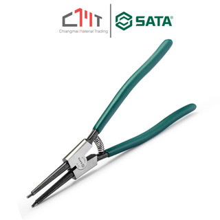 SATA คีมถ่างแหวน ปากตรง ขนาด 5" - 13" No.7201 (German Style External Snap Ring Pliers,Straight Tips)