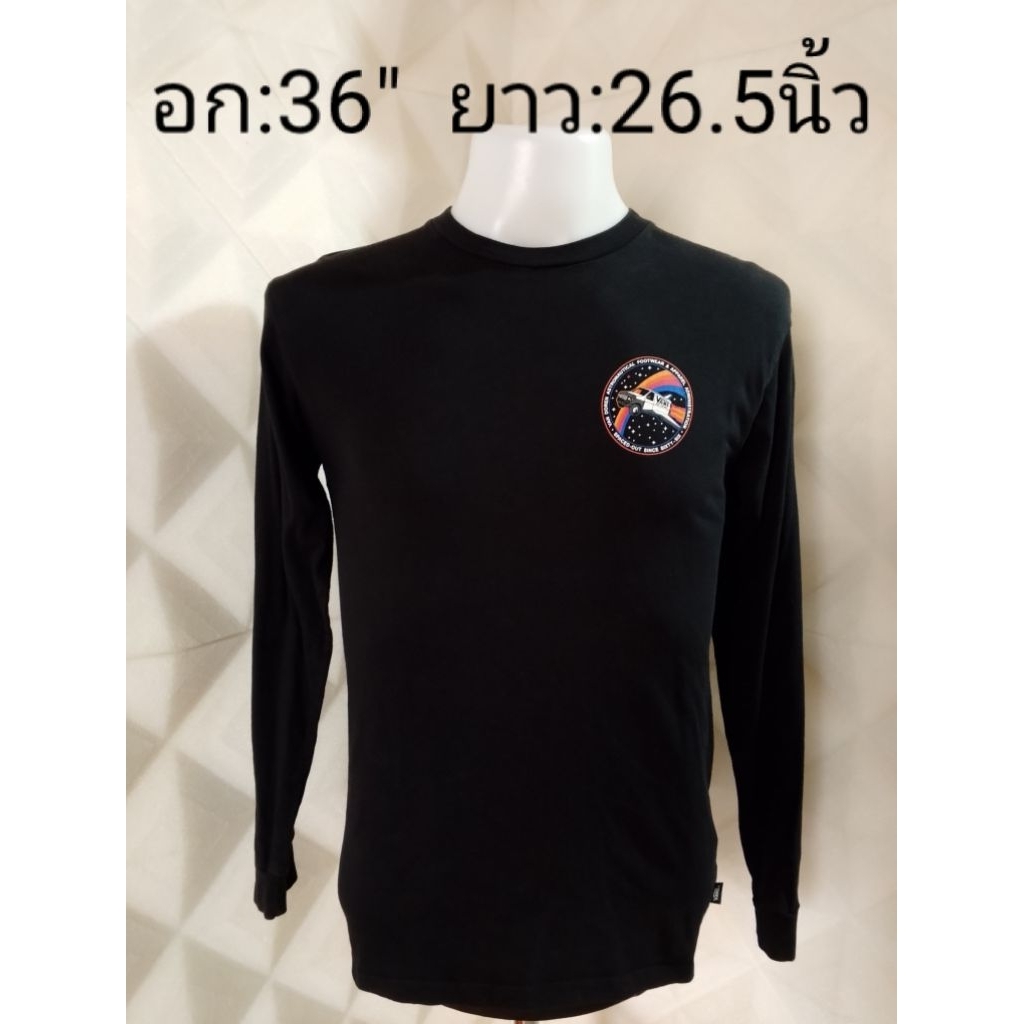 Vans เสื้อยืดแขนยาว vans (แวนส์)ลายรถตู้อวกาศ มือสอง
