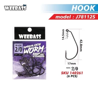 (ตาเบ็ด ตัวเบ็ด ตาเบ็ดเกี่ยวเหยื่อยาง) WEEBASS ตาเบ็ด -รุ่น PK J78112S