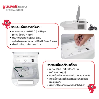 เครื่องพ่นละอองยา ยี่ห้อ Yuwell รุ่น 403AI รับประกันศูนย์ 1 ปี
