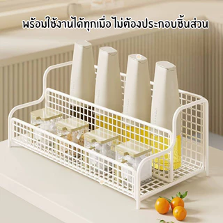 ชั้นวางเครื่องปรุง ชั้นวางของในครัว เหล็กเคลือบกันสนิม ชั้นวางขวดเครื่องปรุง ช่องใหญ่ หยิบ จับ ง่าย