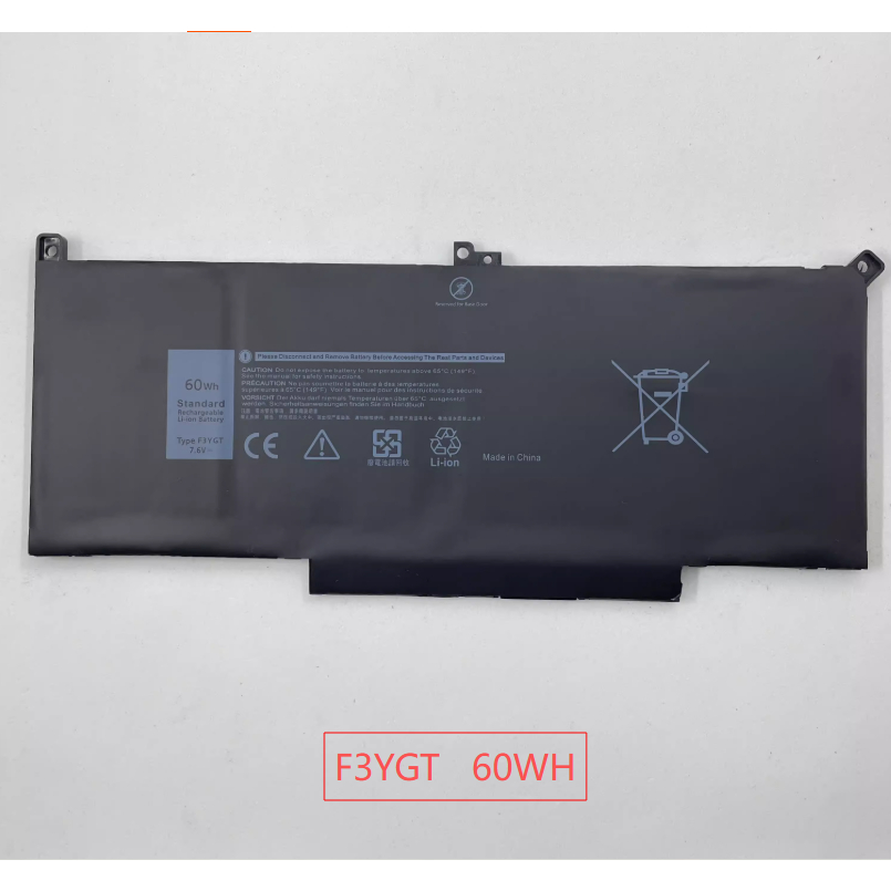 สำหรับ Dell Latitude E7280 7290 7380 7390 7490 F3YGT แบตเตอรี่