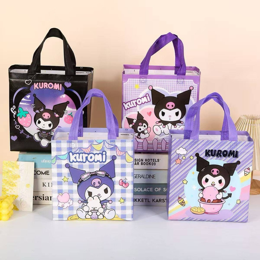 🔥พร้อมส่ง🔥 กระเป๋าถือ Sanrio ลายการ์ตูน ถุงผ้าไม่ทอ ผ้าสปันบอนด์ ถุงหิวช้อปปิ้ง น่ารักๆ ลายการ์ตูนอนิเมะ คาปิบาร่า