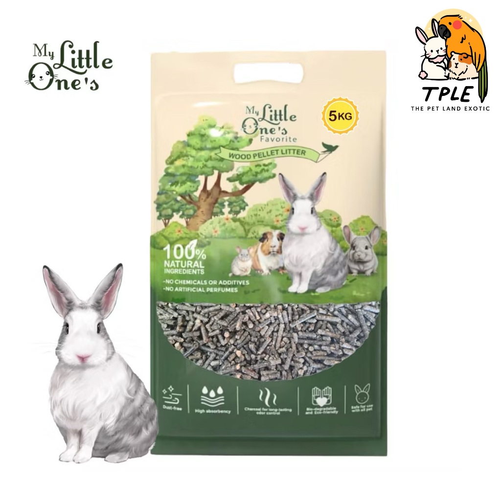 My Little One's Favorite Wood Pellet Litter ขี้เลื่อยอัดเม็ดผสมชาโคล สำหรับกระต่าย  ขนาด 5 kg