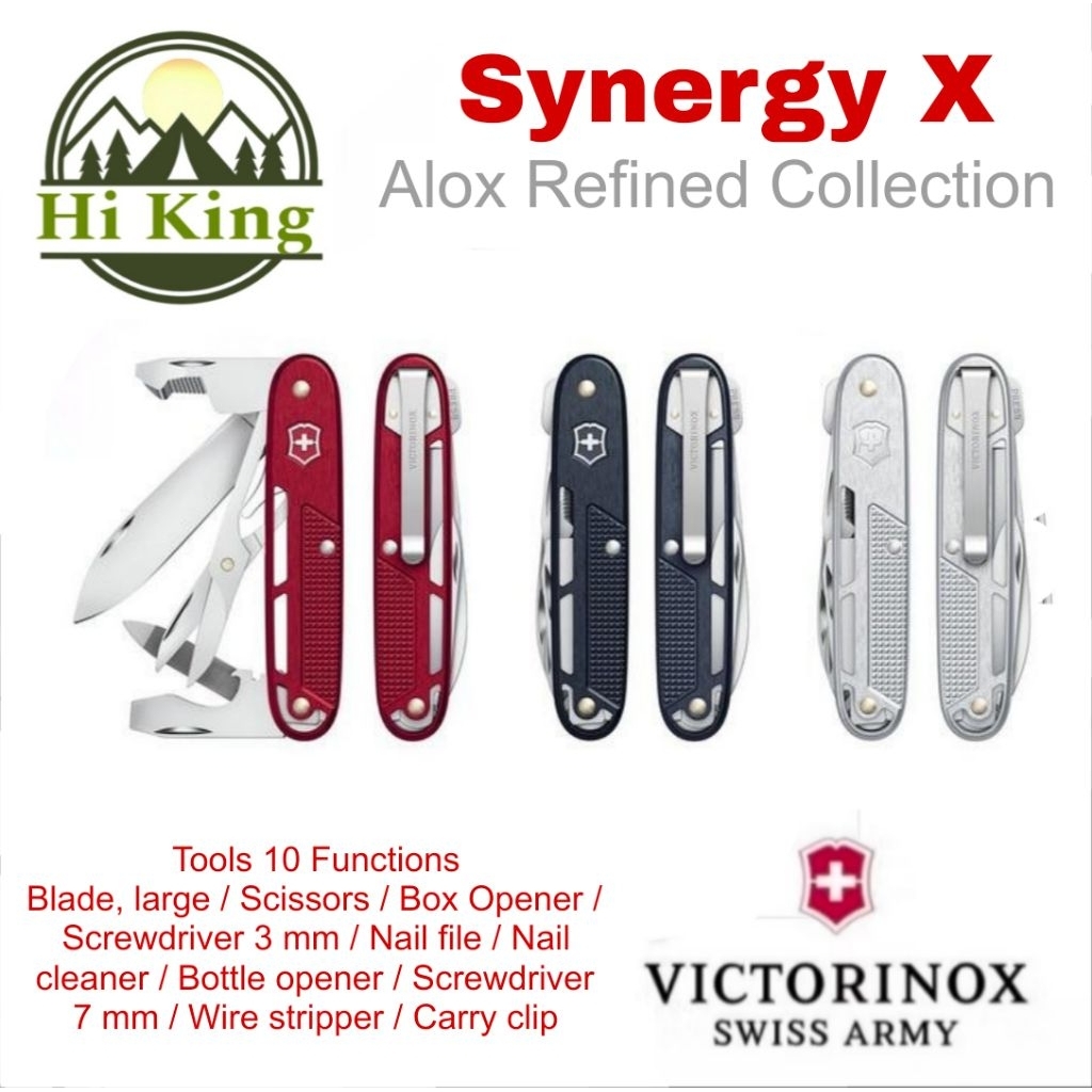New!! มีด Victorinox รุ่น Synergy X Alox Refined Collection 10 Functions  มีกรรไกร ใบมีดล็อคได้ พร้อมที่เหน็บ ของแท้