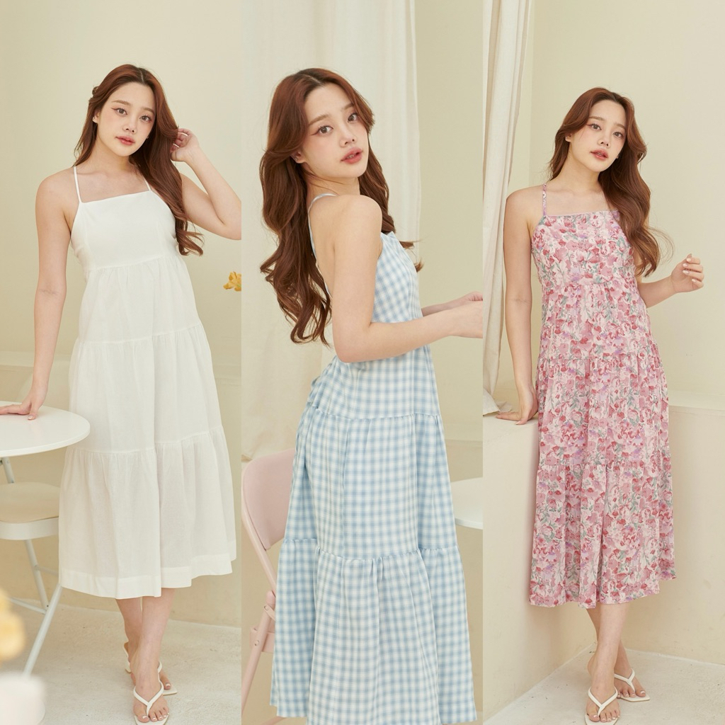 VIOLETTA ชุดเดรสยาว ปรับสายได้ รุ่น BONNIE DRESS