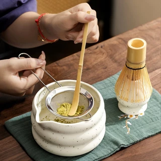🍵 [ชุดชงมัทฉะ ถ้วยชงชามัทฉะ] ชุดชามัทฉะญี่ปุ่นแท้ 5 ชิ้น ✨Matcha bowl งานคราฟต์มาสเตอร์ ของขวัญ