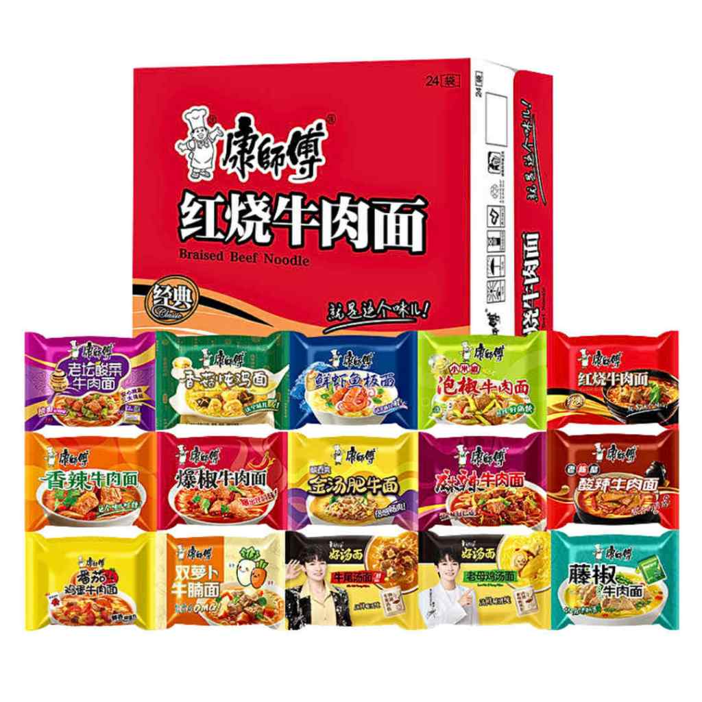 (ยกลัง24ซอง) มาม่าจีน คังซือฟุ KangShiFu  เส้นเหนียว นุ่ม อร่อย