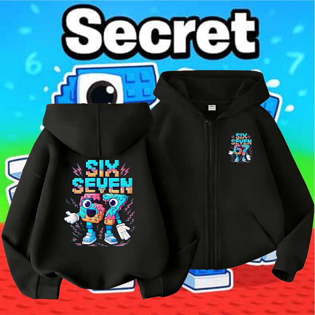 เด็ก Hoodie ซิปกับหมวก น่ารัก อิตาเลี่ยน 67 Meme เซิป Hoodie สำหรับผู้ชายและผู้หญิง Building Block ไอศกรีม เด็กพิมพ์