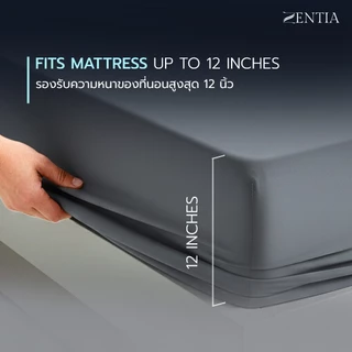 ZENTIA ชุดผ้าปู + ผ้านวม ผ้าแพรสีพื้นทูโทน กันไรฝุ่นขนสัตว์ ทอแน่น นุ่มลื่นเย็นสบาย | 6 ชิ้น [PJ]