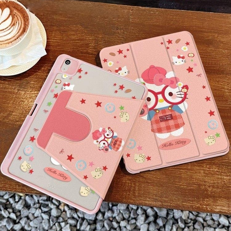 🚀จัดส่งทันที🚀เคสไอแพด การหมุน 360 องศา Hellokitty Gen12 Air8 11 Gen9 Air7/6 Pro11 เคสiPad Gen6 Air5