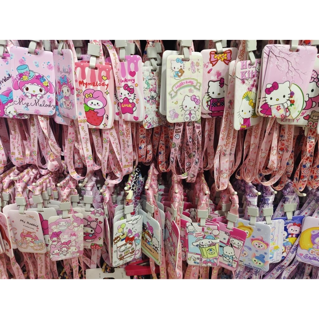 ป้ายห้อยบัตร ที่ใส่บัตรพร้อมสายซานริโอ้ คละลาย ขายส่งยกโหล12อันสุดคุ้ม