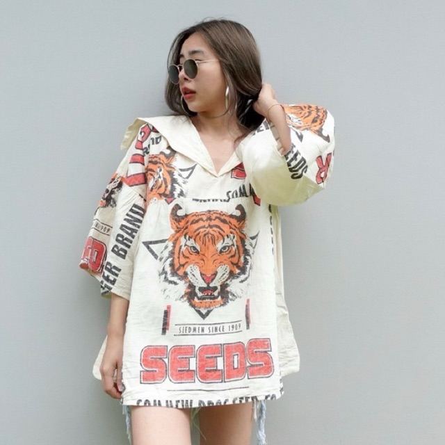 📌ทักก่อนสั่ง📌  6048 เสื้อคอปกทหารเรือ กะลาสี ผ้าดิบ ฟอกนิ่ม oversize  อก44” MTD