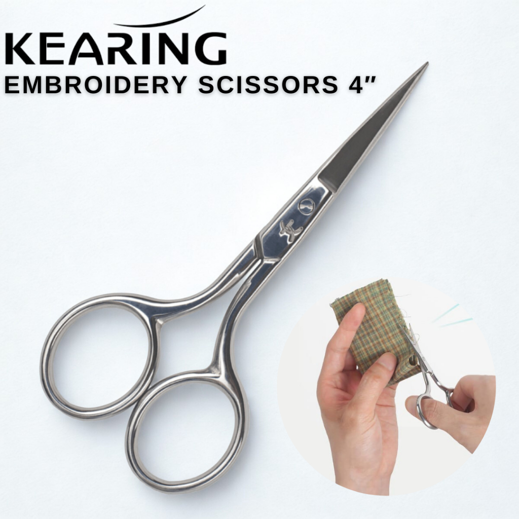 Kearing Embroidery Scissors 4″ | กรรไกรตัดด้ายงานปัก ใบมีดเรียวคม จับสบาย พกพาง่าย