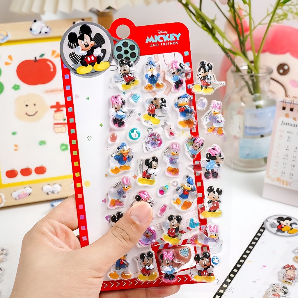 Bonbon drop mickey and friends สติกเกอร์นูน 3D สติกเกอร์ใส ติดมือถือ พวงกุญแจ คริสตัล - รูปที่ 2