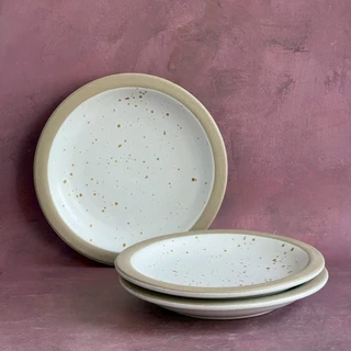 จานเซรามิค จานมินิมอล ขนาด 7.5 นิ้ว Side Plate Ceramic จานแบ่ง จานข้าว เข้าไมโครเวฟได้ - AT1CERAMIC