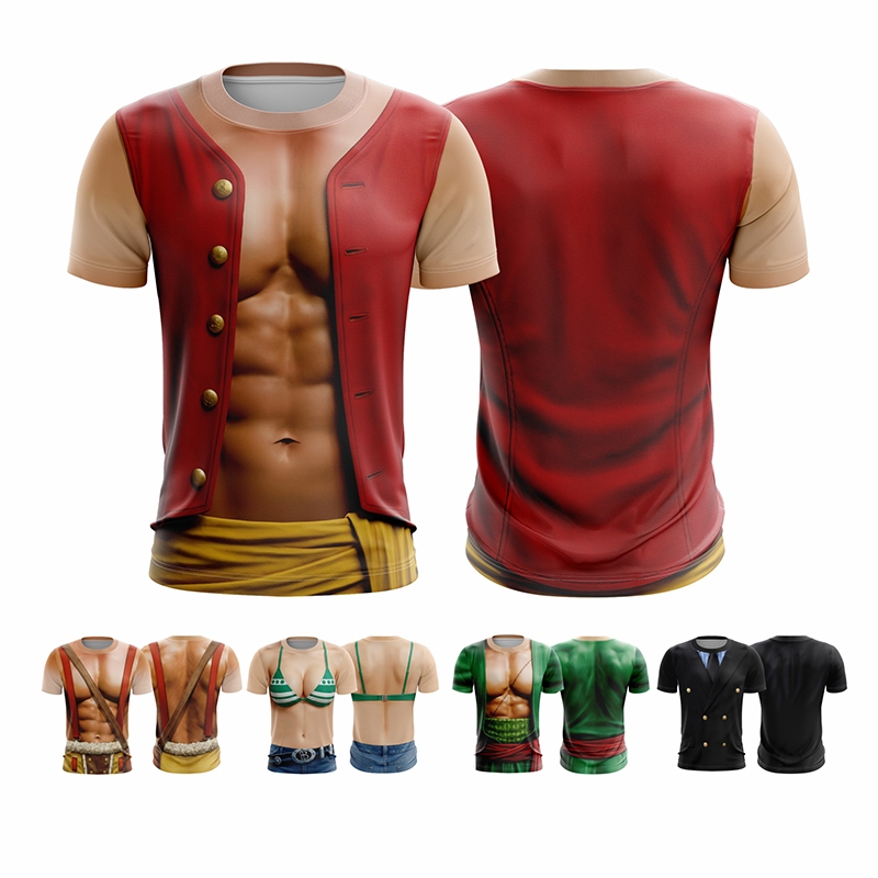 เสื้อ 3d anime LWJ-123 เสื้อกล้ามเนื้อ เสื้อ 3มิติ เสื้อพิมพ์ลายสูท เสื้อ superhero เสื้อ anime