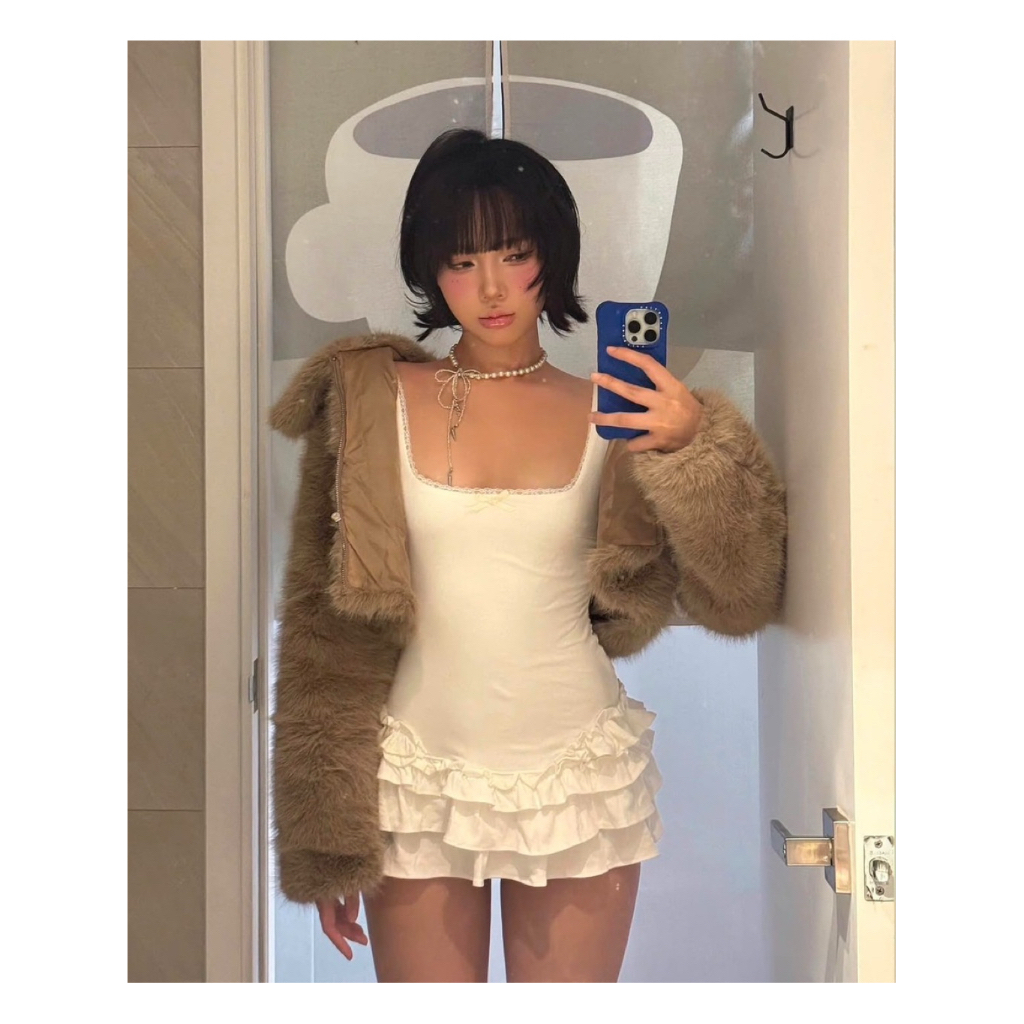 Tiana fur jacket จากแบรนด์ 22gram พร้อมส่งจากไทยทั้ง 2 สี