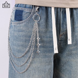 COD❤️เข็มขัดโซ่เอวรูปดาวโลหะมัลติฟังก์ชั่นสไตล์ฮิปฮอปเครื่อง…