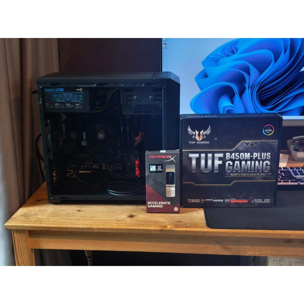 คอมเซท ราคาเบาๆ / R3 3200G + B450M +  RAM DDR4 16GB/3200 + AMD Radeon Vega 8 + PSU 600W + COOLER MAS