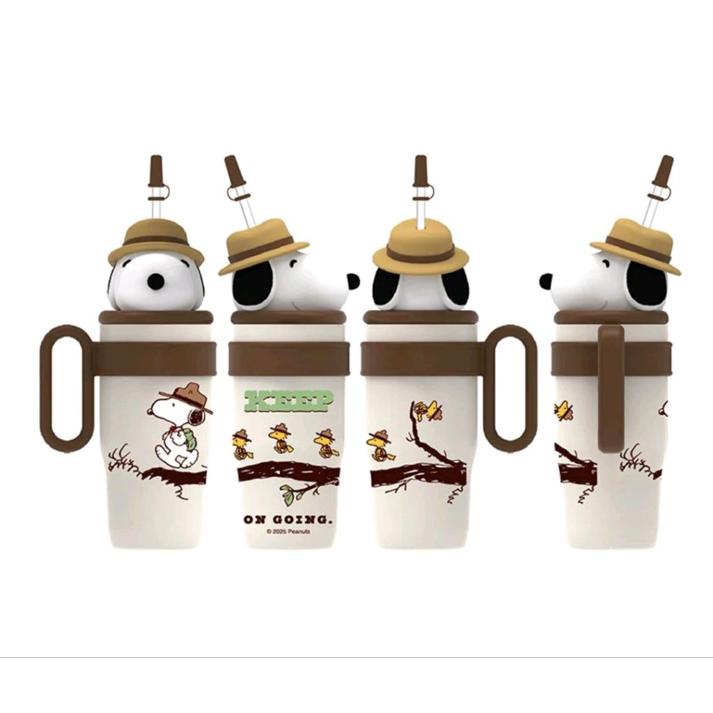 แก้วน้ำสแตนเลสหัวสนูปปี้คละลาย 800 มล. x 1 (ไม่มีกล่อง)