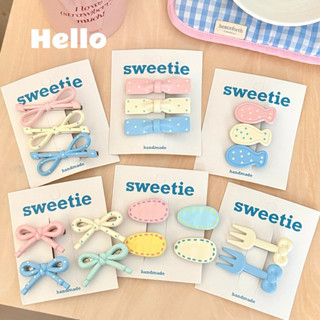 Cute 472 กิ๊บติดผม กิ๊บหนีบผมโทนสีพาสเทลลายจุด