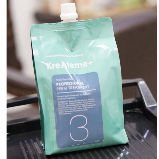 K+ No.3 KreAteme Profrssional Perm Treatment เพิร์ม ทรีทเม้นท์ 970 ml.
