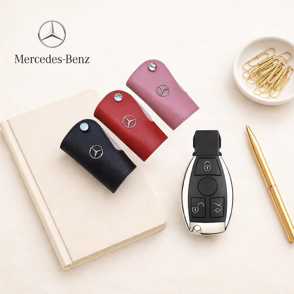 ซองหนังแท้ ใส่รีโมทรถยนต์ Mercedes BENZ Smart Key
