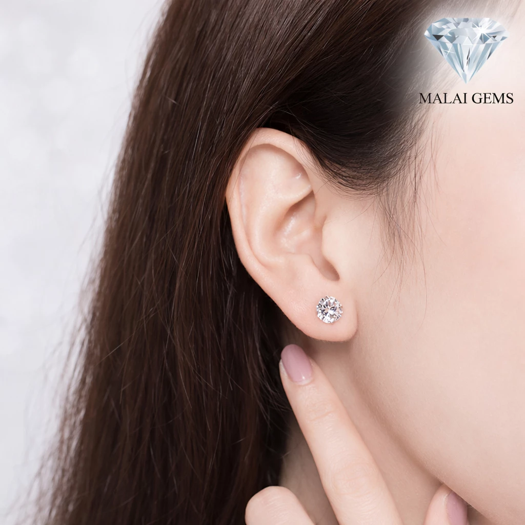 ต่างหูเพชรสวิส CZ แท้100% 💎 Malai Gems ต่างหูแฟชั่น ตุ้มหู มีใบรับประกัน มีส่งด่วนทันที🇹🇭 thumbnail 6