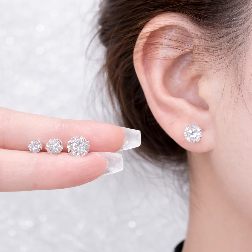 ต่างหูเพชรสวิส CZ แท้100% 💎 Malai Gems ต่างหูแฟชั่น ตุ้มหู มีใบรับประกัน มีส่งด่วนทันที🇹🇭 thumbnail 7