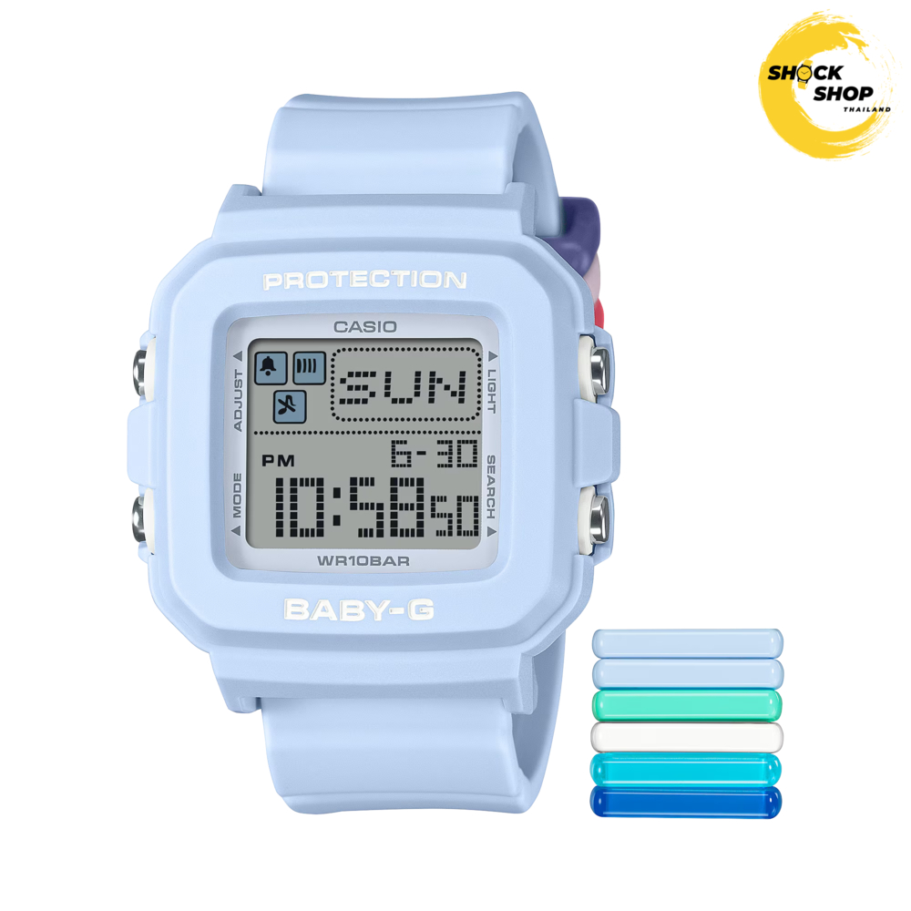 CASIO BABY-G นาฬิกาข้อมือผู้หญิง รุ่น BGD-10L-2D ซีรีส์ BGD-10 วัสดุเรซิ่น สีฟ้า เบบี้จี