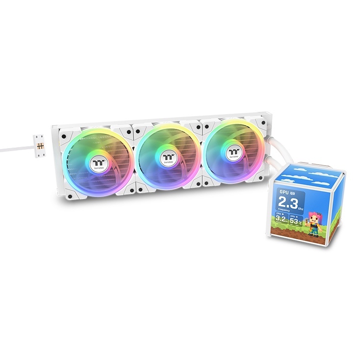 MINECUBE 360 Ultra ARGB Sync AIO Liquid Cooler - Snow Edition (CL-W482-PL12SW-A)