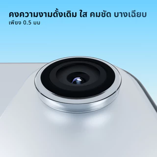 ฟิล์มกันรอยเลนส์กล้อง iPhone 17/iPhone 16 Series/15 Pro/15 Pro Max บาง 0.5 มม. คมชัด ติดตั้งง่าย
