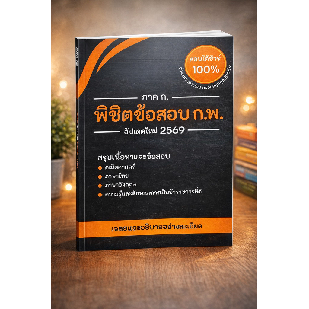 หนังสือสอบ ก.พ.2569 ฉบับอัปเดตใหม่ล่าสุดครบทุกวิชาในเล่มแถมฟรีไฟล์ข้อสอบอีก 7,000 ข้อ
