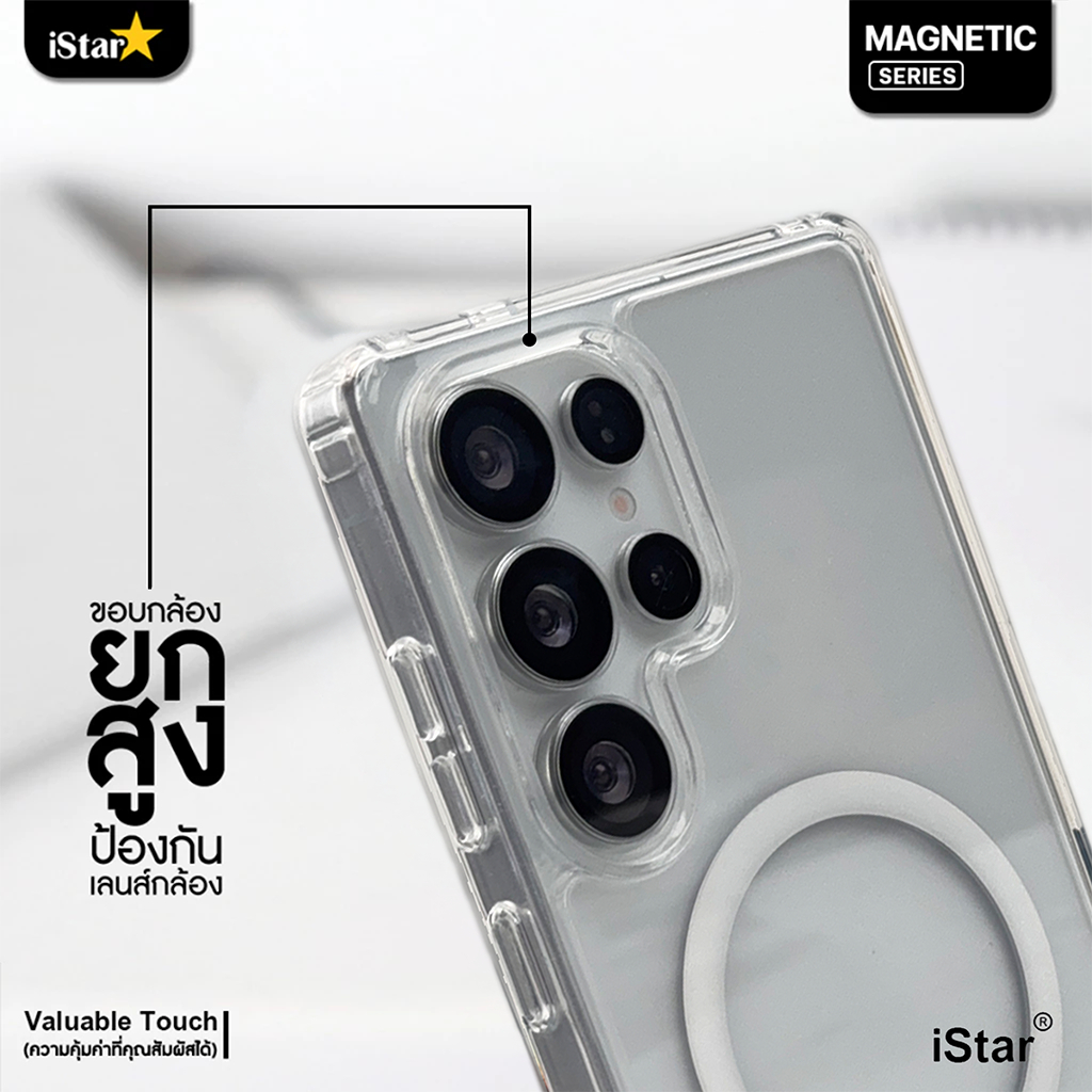 [iStar] เคสใส แม่เหล็ก กันกระแทก SAMSUNG s26Ultra s25Ultra s24Ultra s23Ultra A55 A36 A35 A26 A16 A06 รูปที่ 8