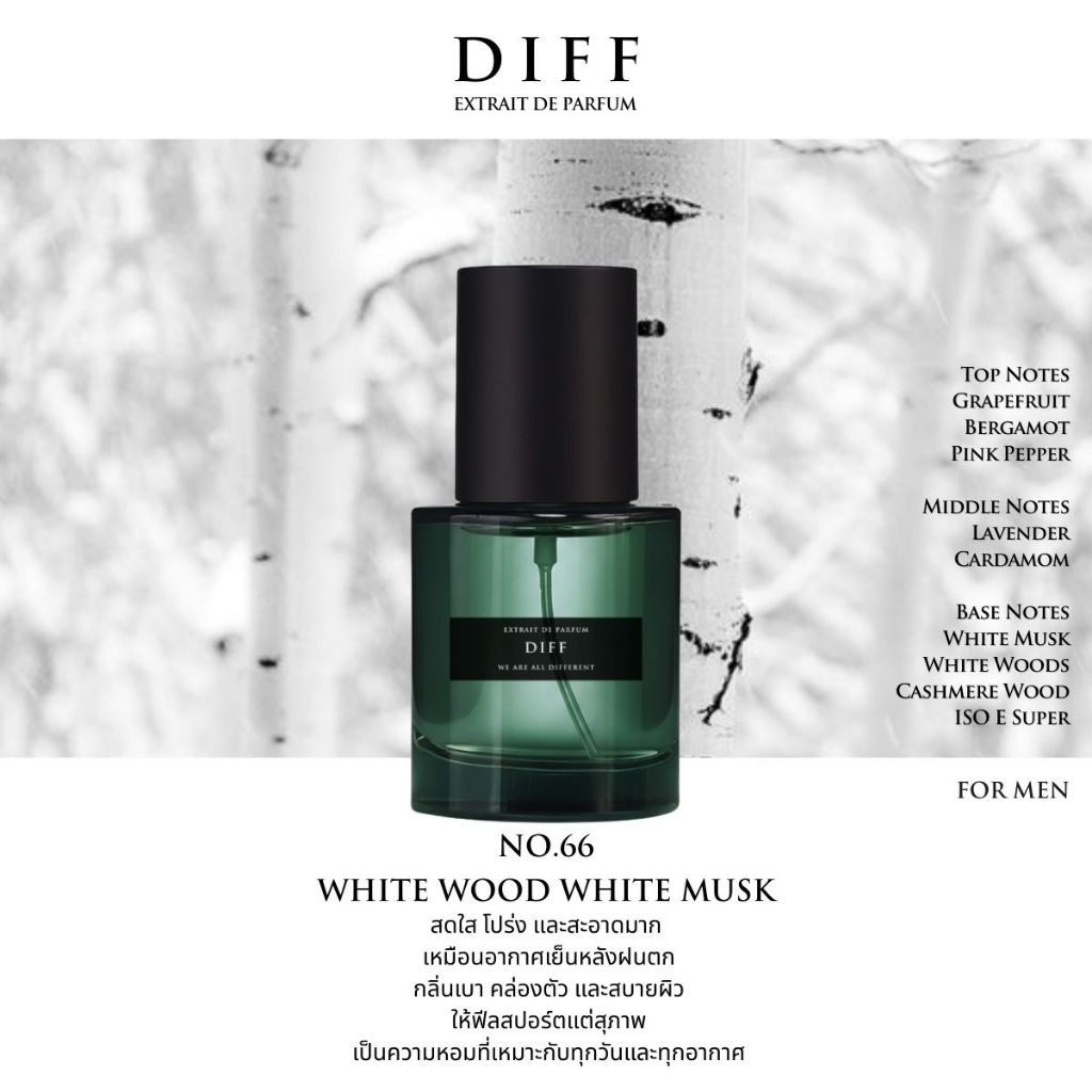 No.66 DIFF Extrait de parfum White wood White Musk