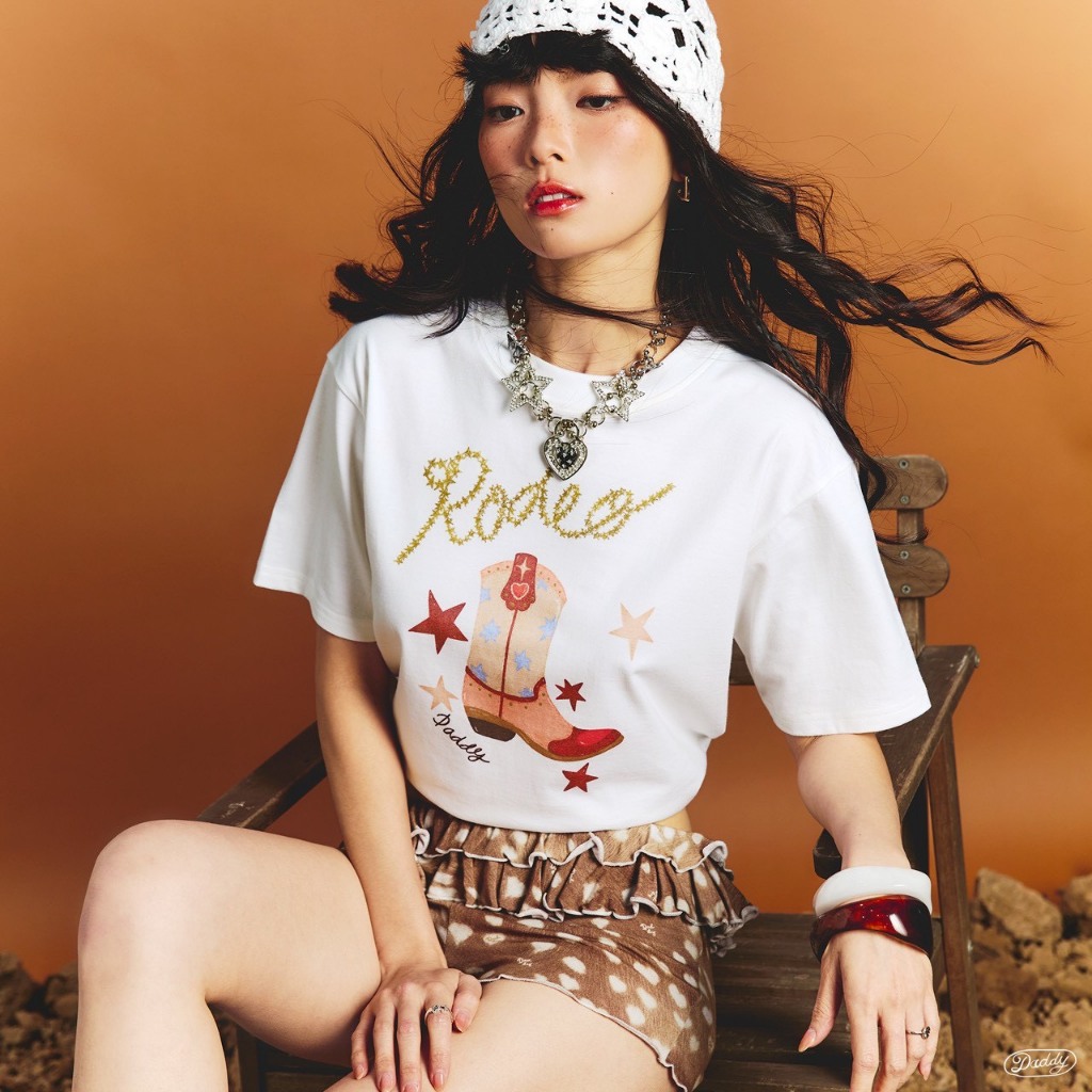 DADDY(SWC) | Rodeo T-shirt เสื้อยืด สีขาว สุดน่ารัก