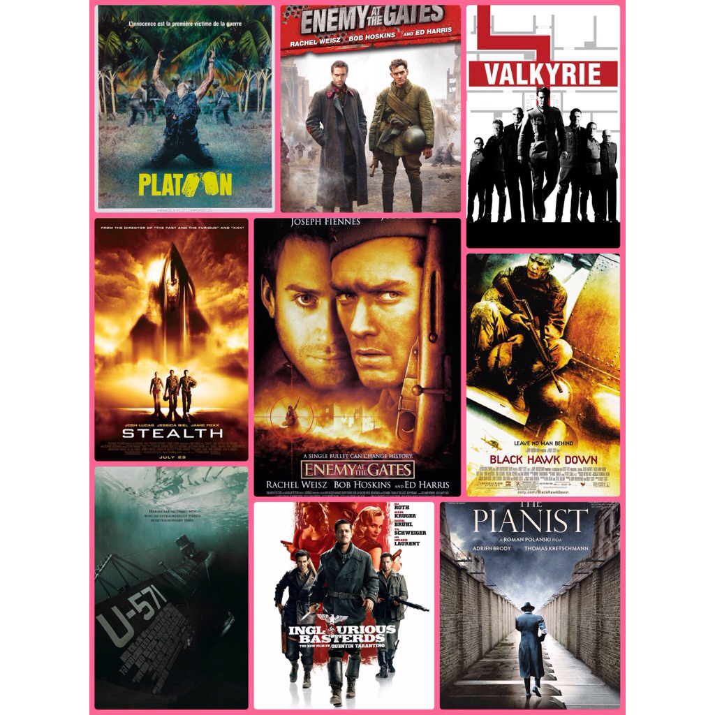 โปสเตอร์ หนังฝรั่ง Enemy at the gates , Pianist , Stealth ขนาด 11.5 X 16.5 นิ้ว (A3)