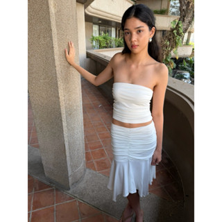 (The July Mansion) Strapless Top 069 เสื้อเกาะอก เย็บ 2 ชั้น