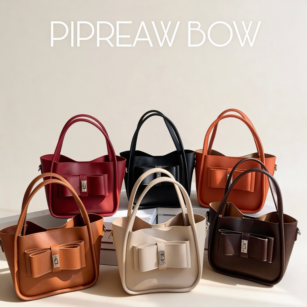 NEW🎀กระเป๋าPIPREAWรุ่นBOW ขนาด 8.5 นิ้ว สายสะพาย 2 เส้น