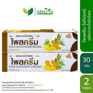 [แพ็คคู่] Plai Cream Phyto Care ไพลครีม ไฟโตแคร์ ผลิตจากน้ำมันไพล น้ำมันไพลกลั่น ขนาด 30 กรัม